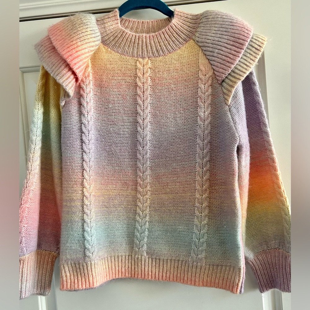 THML Pastel Ruffle Sleeve Sweater - Picture 5 of 9